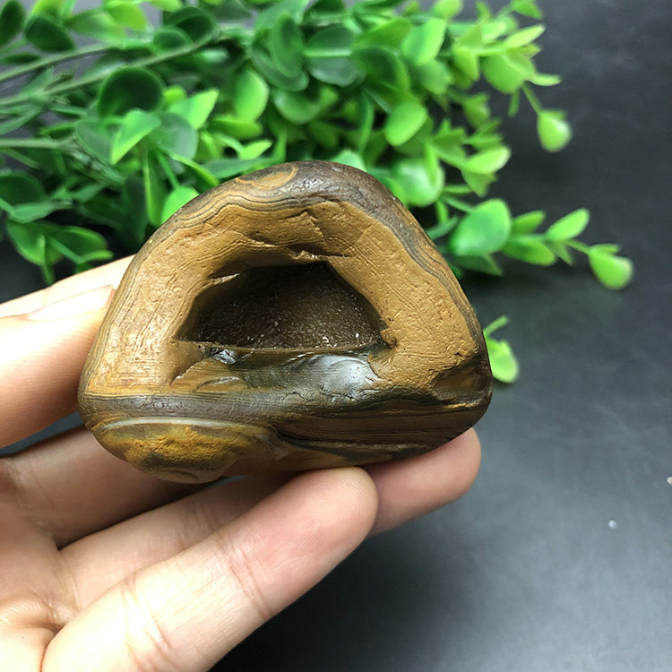 马达加斯加花纹籽料天然冰彩玛瑙马料原石石头手把件收藏奇石1963