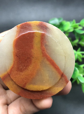 天然黄龙玉玉牌挂牌黄蜡石玉石珠子雕刻材料黄红玉料石毛料雕料