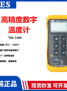 台湾进口泰仕TES-1300/1303/1304数字式温度表数显读值锁定