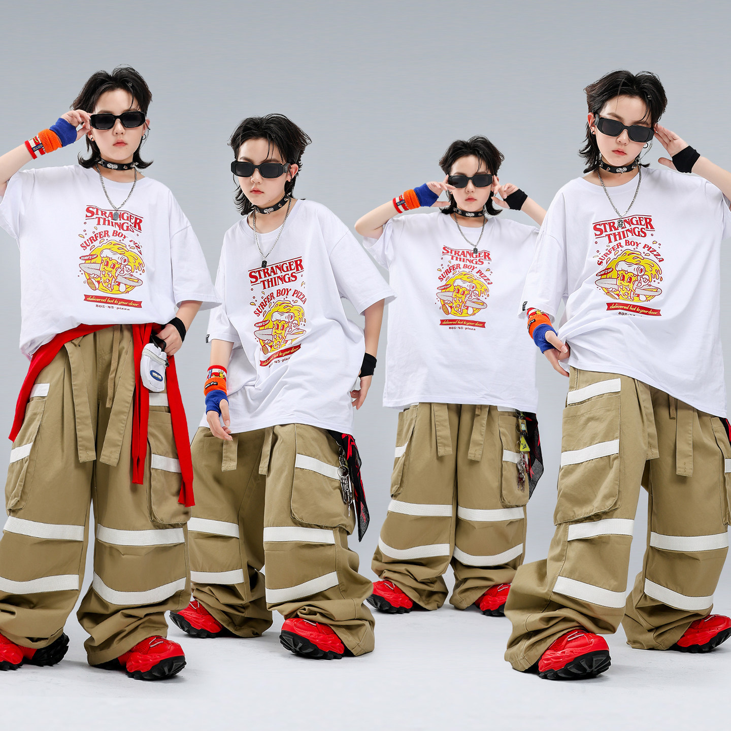 街舞儿童潮服个性男女童嘻哈穿搭少儿hiphop炸街走秀舞蹈演出服装