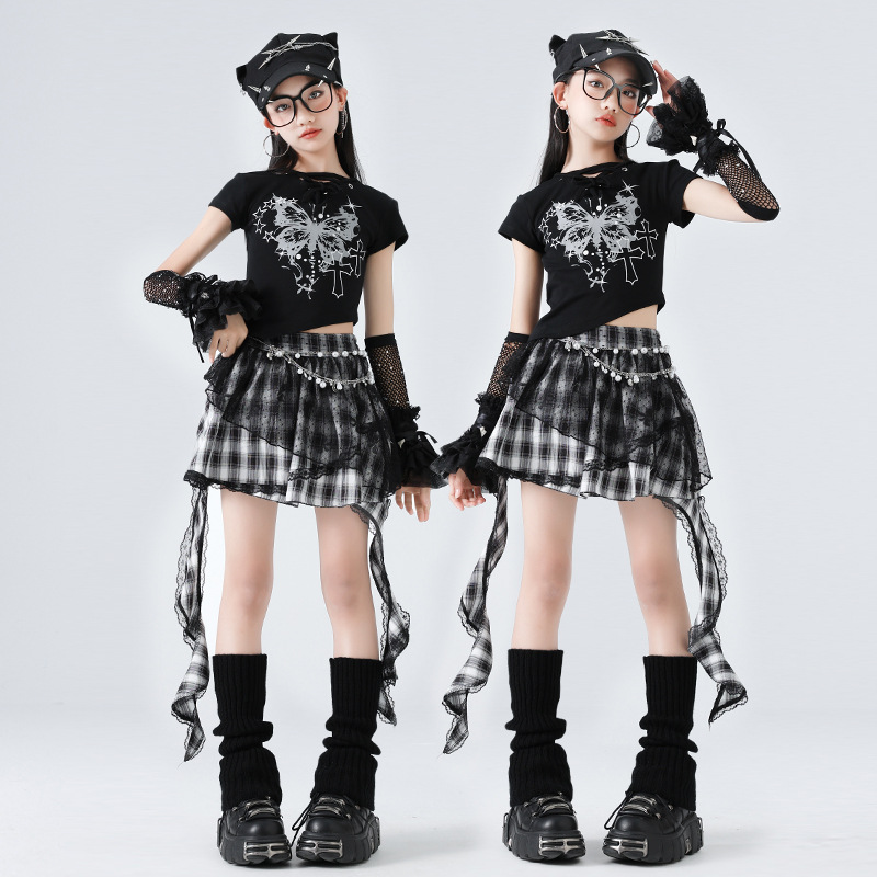 女童爵士舞服装甜酷风少儿时髦舞台演出儿童jazz街舞表演走秀
