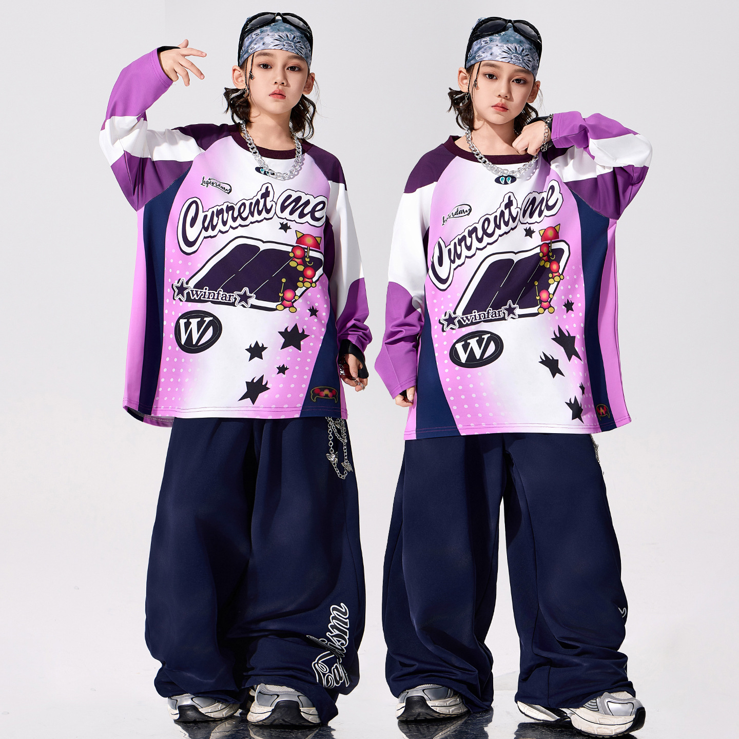 儿童街舞潮服男童嘻哈炸街hiphop演出服少儿酷帅元旦表演服架子鼓