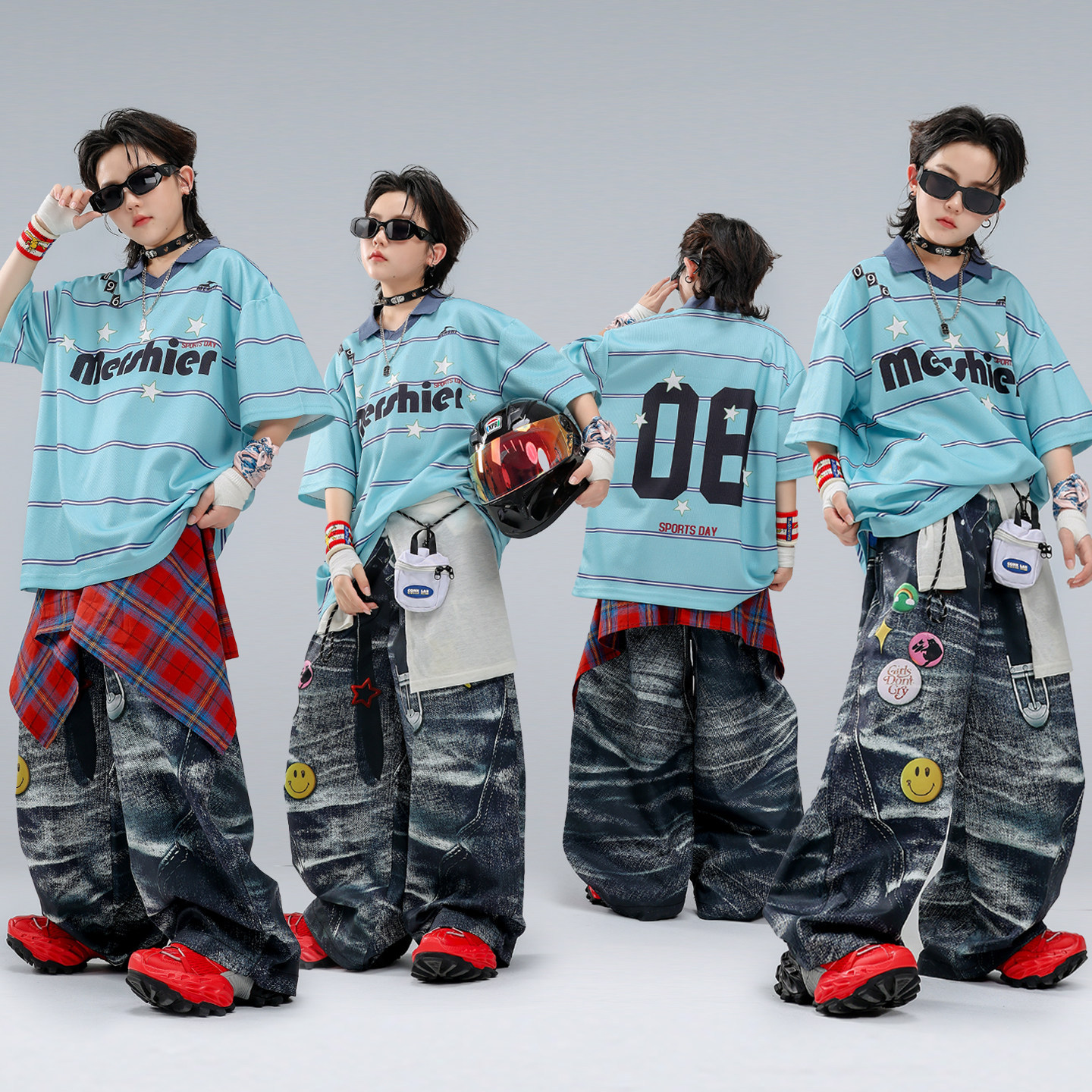 街舞儿童潮服嘻哈少儿hiphop小学生表演男女童炸街舞台演出服时髦