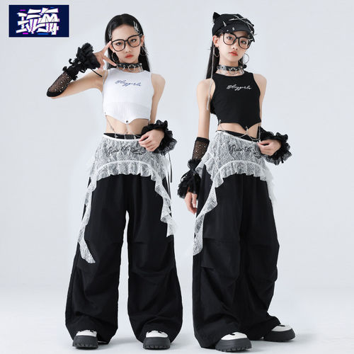 少儿爵士舞服装夏季女童jazz街舞潮酷演出服儿童模特走秀炸街表演
