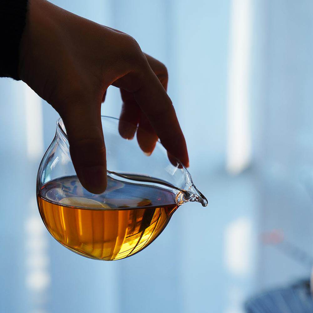 玻心璃语 | 洄漩公道杯 玻璃 茶具 手工匠人 大小分茶器 透明