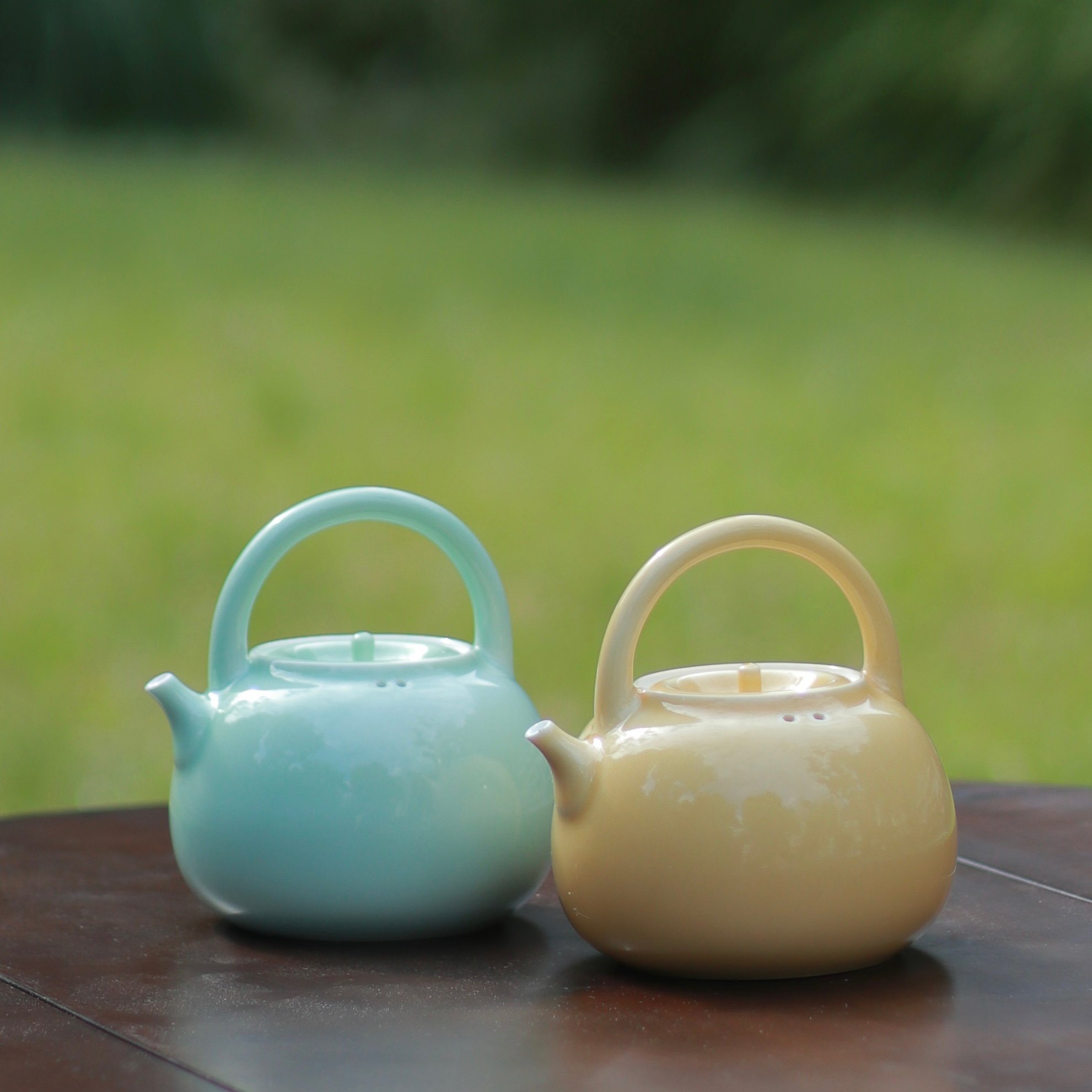 半斋 小冬瓜提梁泡壶泡茶壶陶瓷壶500ml