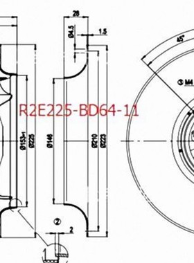 供应ebmpapst全新原装R2E225-BD64-11离心散热风扇