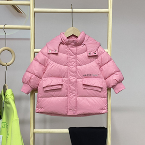 禾雪儿童羽绒服加厚中长款2023新款外套白鸭绒宝宝婴男女同款冬装