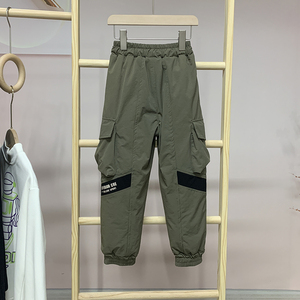 2023新款羽苗冬季羽绒裤90白鸭绒时尚工装风中大童长裤男童少年潮