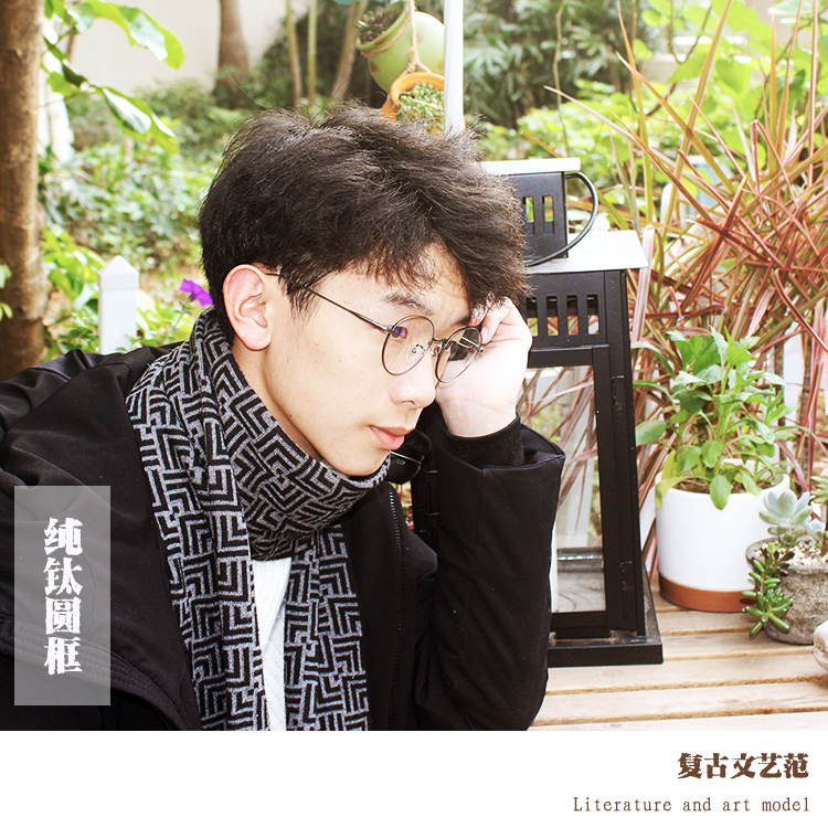 BASLI/邦士力 超轻贝塔钛文艺复古圆框IP电镀近视眼镜架全框 1640