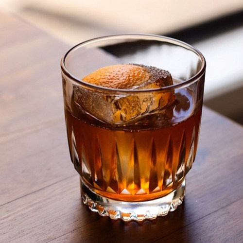 复古欧式刻花威士忌玻璃杯