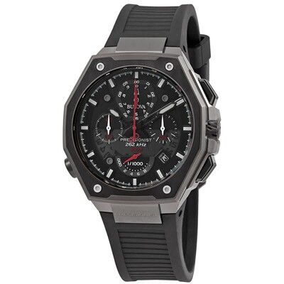 美国代购宝路华Bulova 98B358男手表Precisionist计时表石英黑色