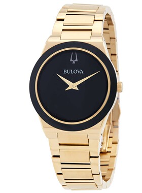 美国代购Bulova宝路华Millennia石英黑色表盘男士手表97A183