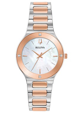 Bulova宝路华女士Millennia石英银不锈钢手表32MM 98R274