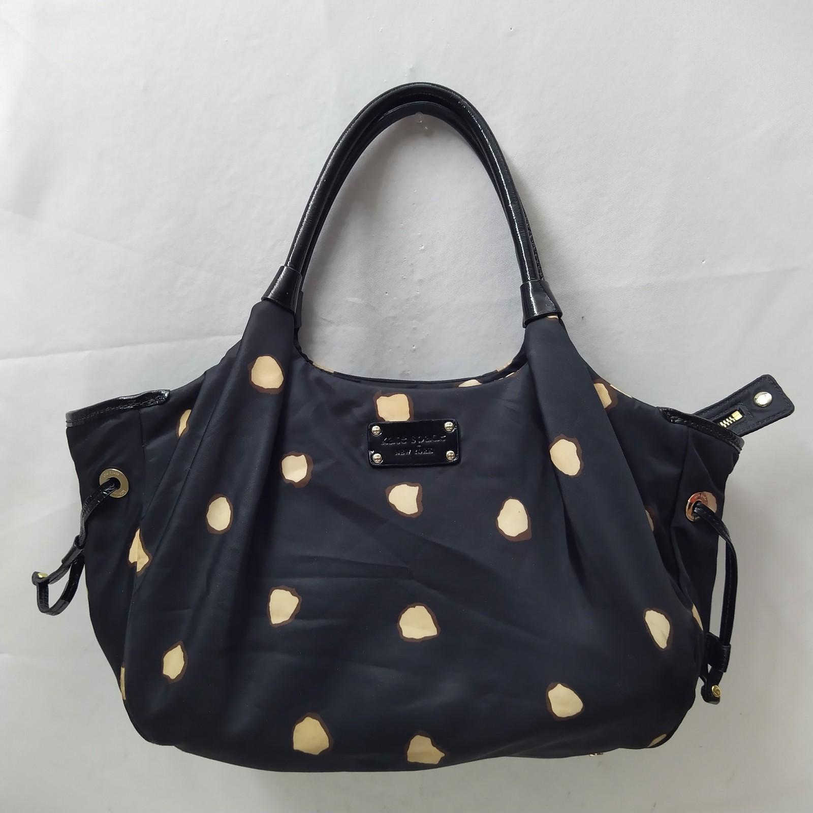 kate spade New York黑色尼龙双Handles Zipper单肩包