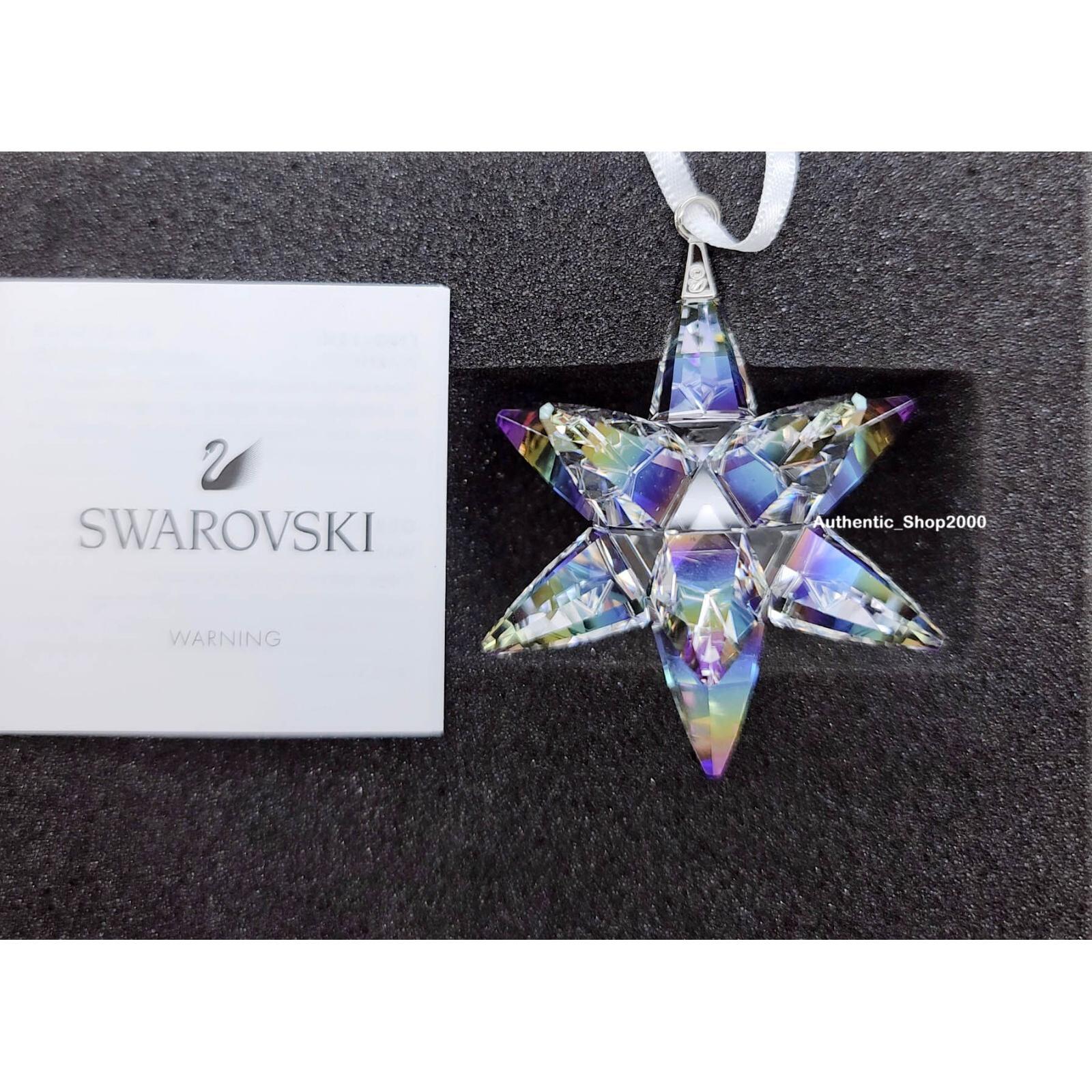 施华洛世奇Swarovski Adult摆件水晶蓝色100 Aurora Borealis