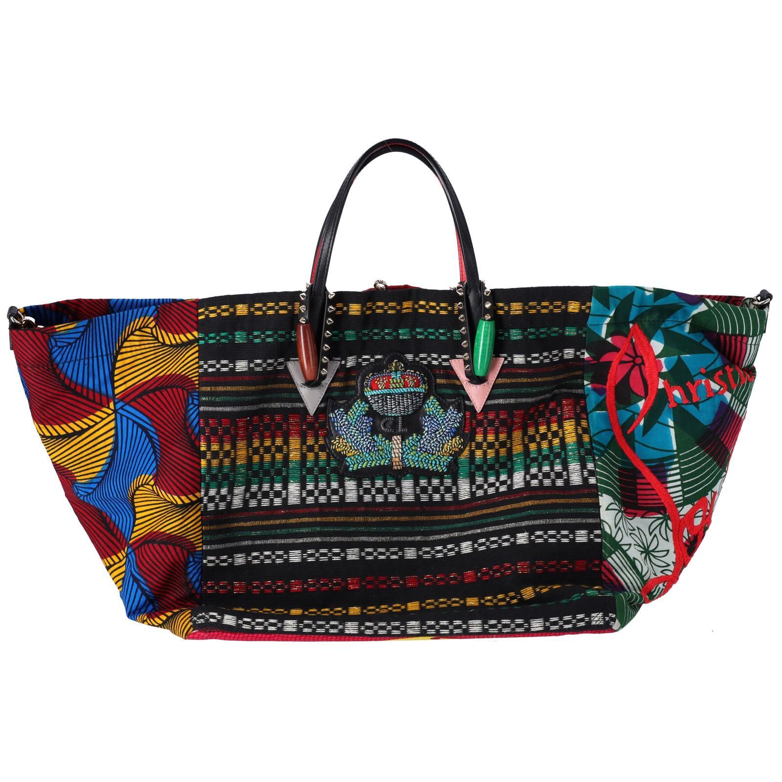 Christian Louboutin Classic女士包袋Africaba手提包黑色