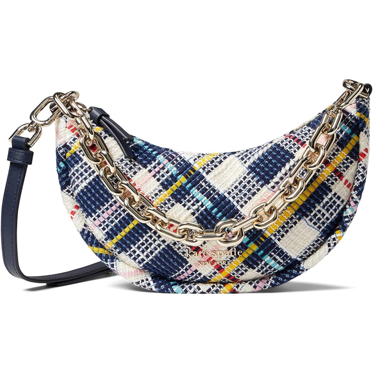 kate spade New York Smile Tweed小号斜挎包Parchment