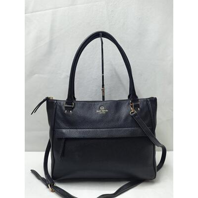 kate spade new york通用款女包黑色真皮双Handles Zipper