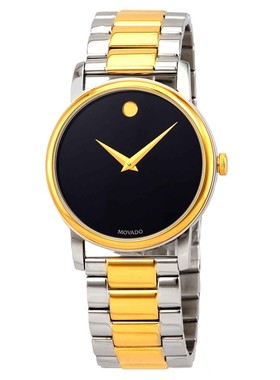 Movado摩凡陀 Museum石英黑色表盘男士手表2100016