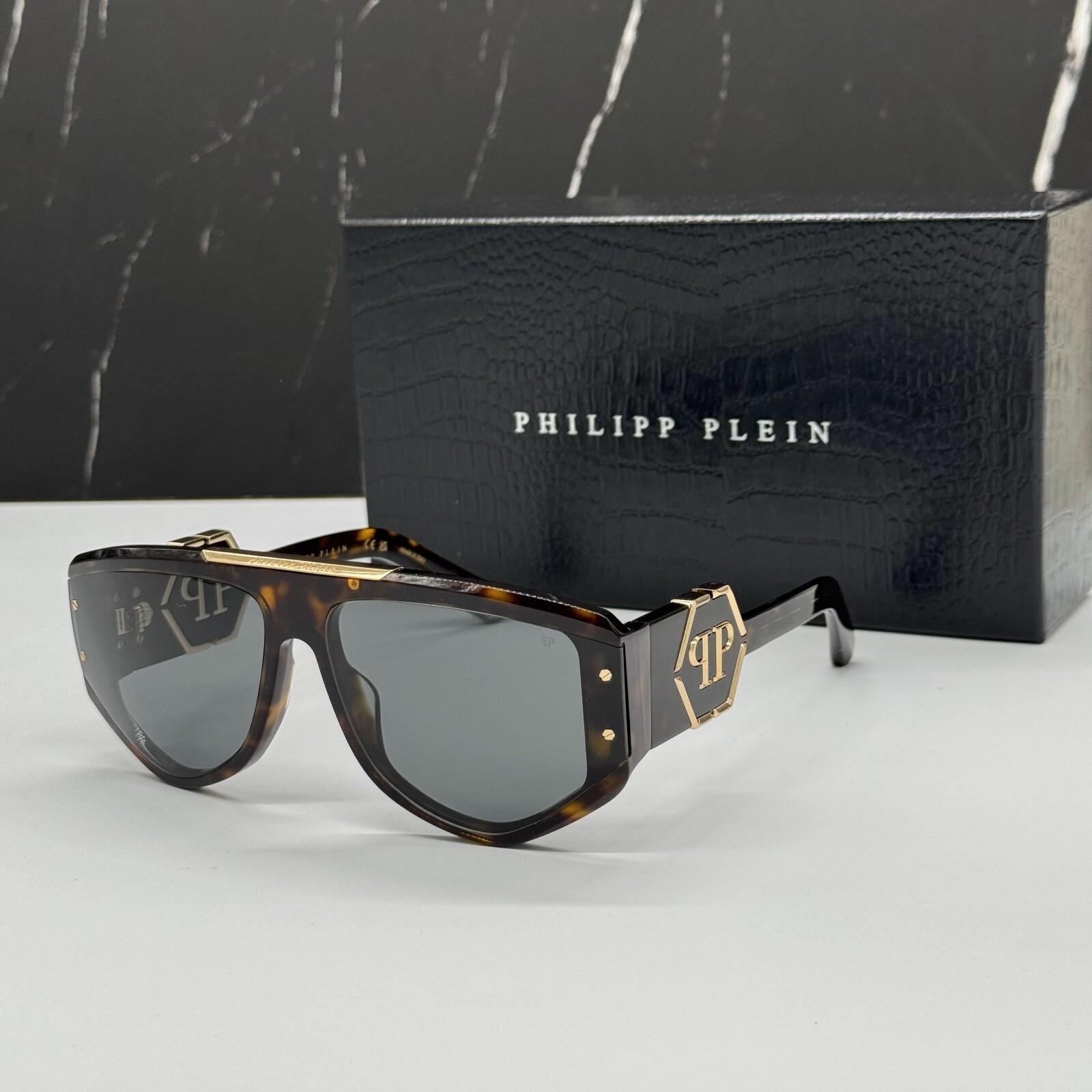 Philipp Plein SPP093M 0722 EGO棕色中性太阳眼镜