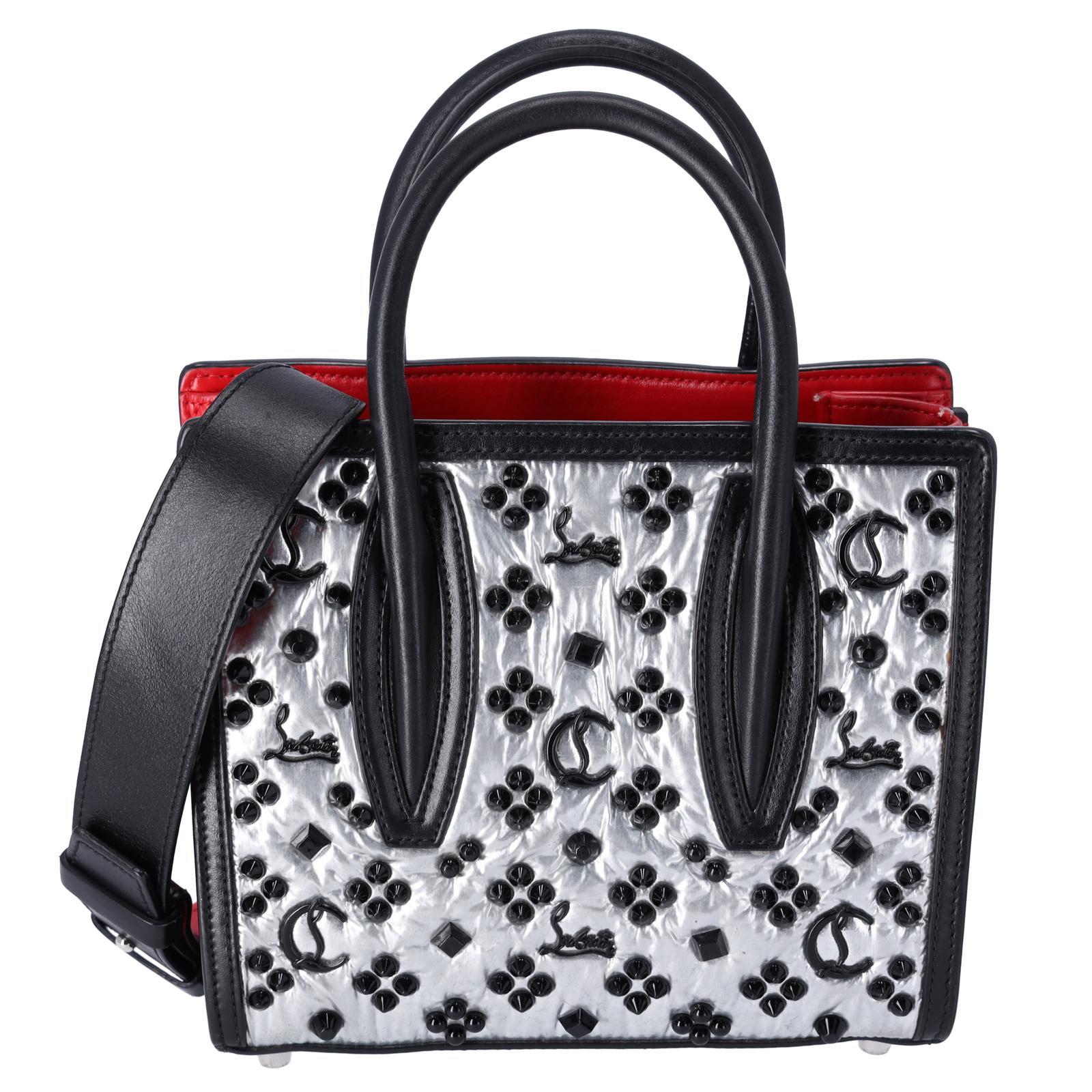 Christian Louboutin Studded女士包袋Paloma迷你手提包黑色