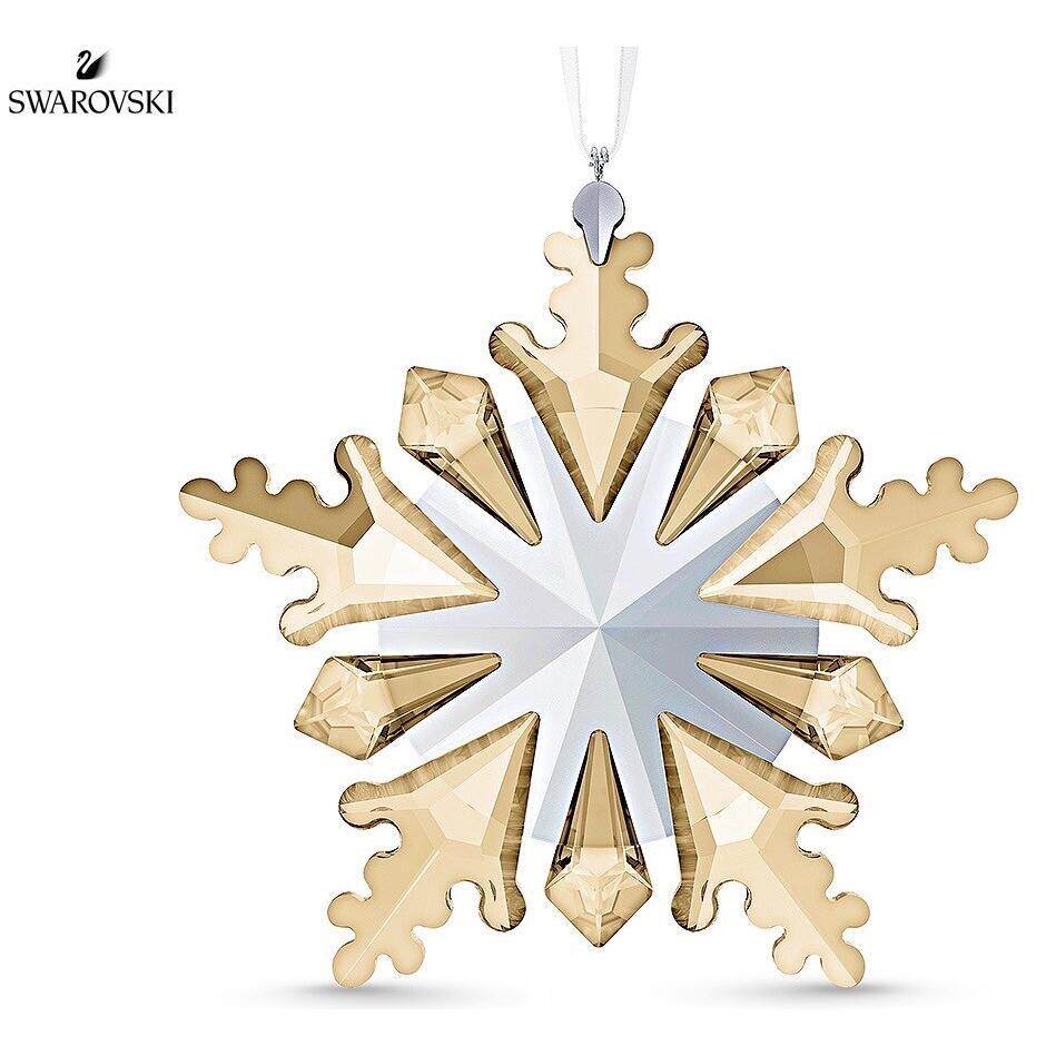SWAROVSKI施华洛世奇雪花Winter闪烁金色水晶饰品5535541