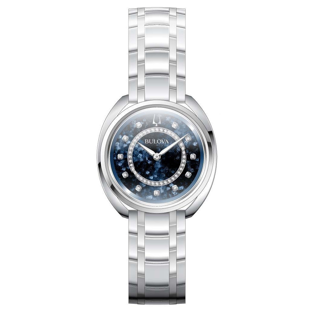 Bulova宝路华女士Duality石英银不锈钢手表34MM 96P239