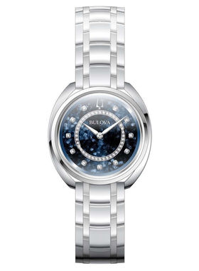 Bulova宝路华女士Duality石英银不锈钢手表34MM 96P239