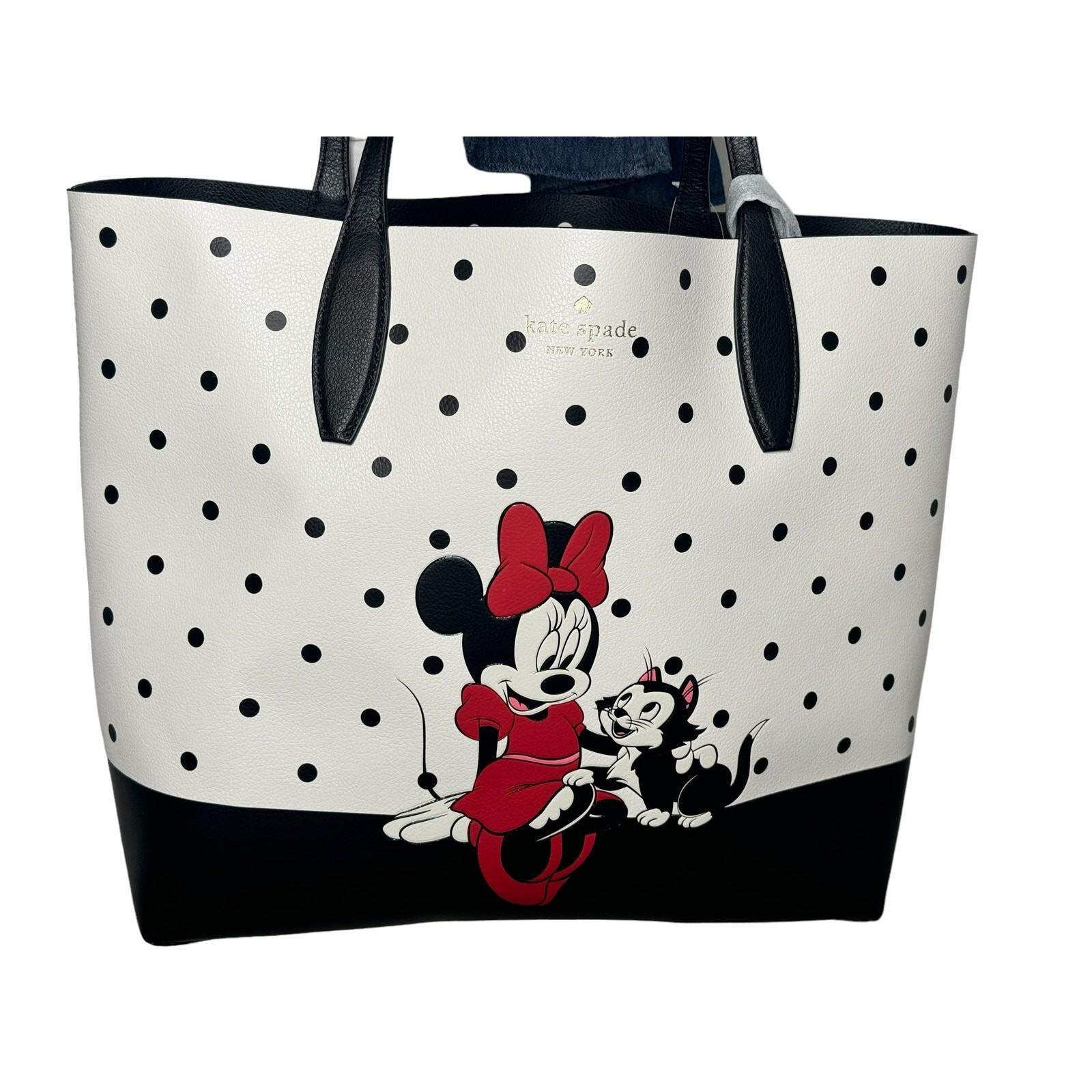 kate spade X迪斯尼双面米妮老鼠Polka Dots大号手提包