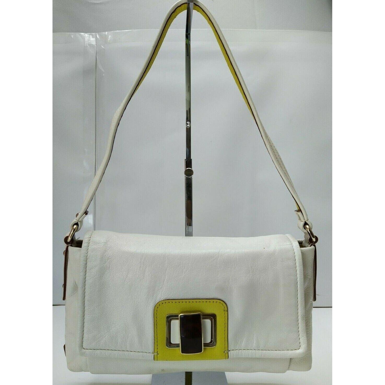 kate spade new york通用款女包小袋白色真皮Turn Lock翻盖