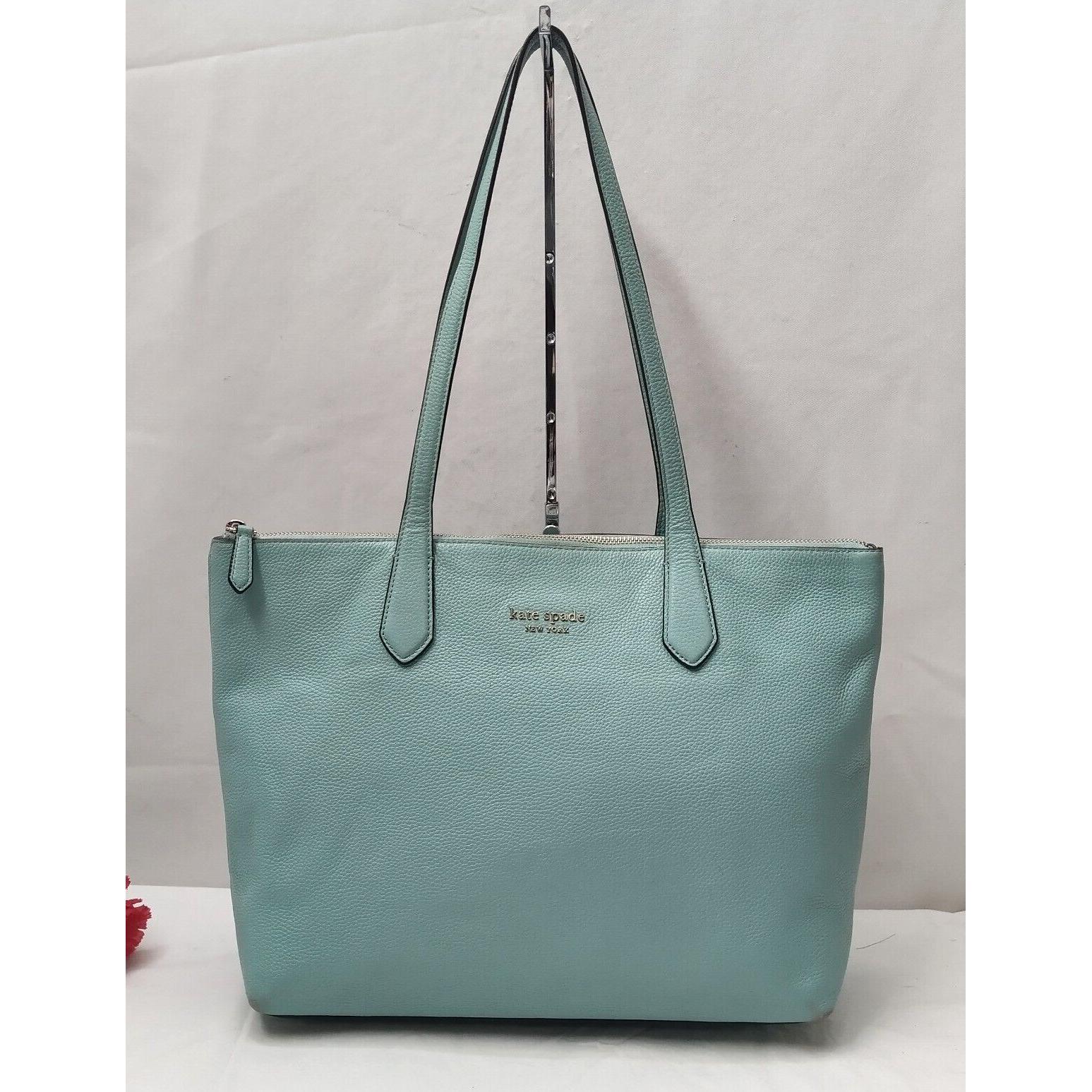 kate spade New York蓝色荔枝皮双Handles手提包单肩包