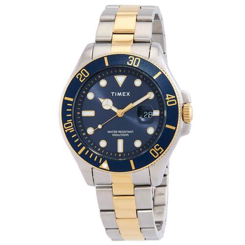 天美时Timex TW2V42000男手表Harborside Coast石英蓝色表盘