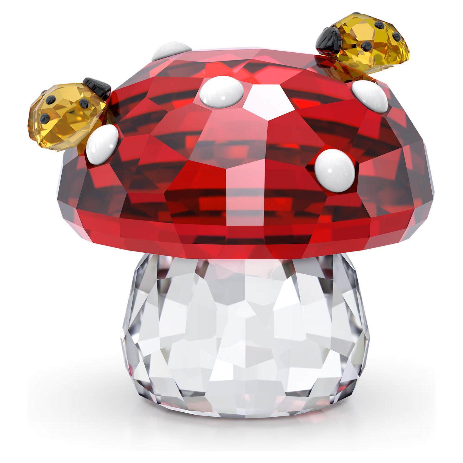 SWAROVSKI施华洛世奇水晶Idyllia Mushroom Ladybugs摆件装饰红色