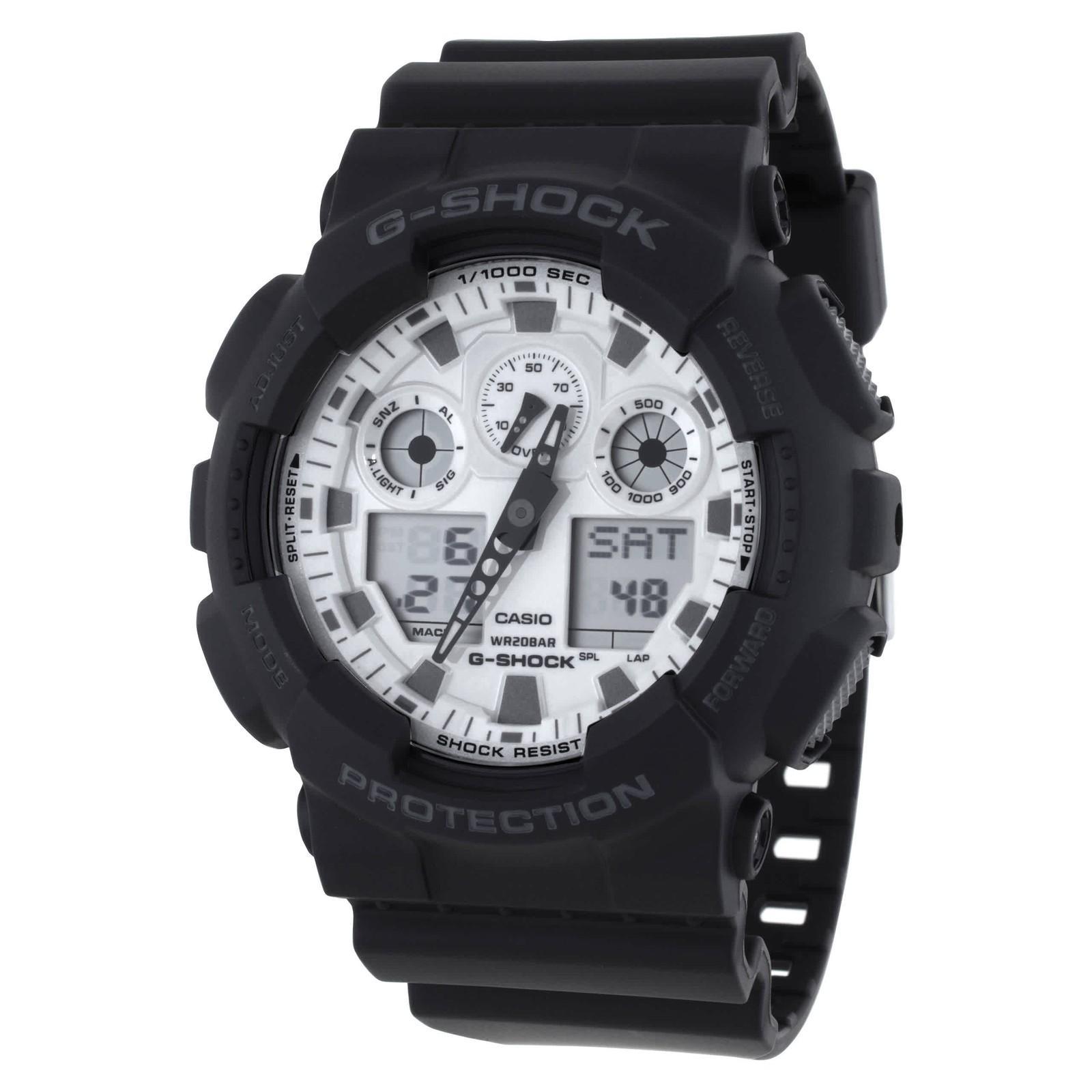 CASIO卡西欧G Shock闹钟世界时石英数字的白色表盘手表