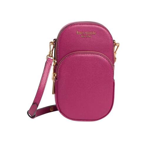 Kate Spade Morgan南北真皮phone斜挎包NWT紫LIQUEUR