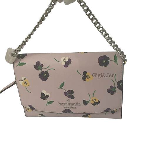 Kate Spade Carson转换斜挎包Pansy Toss印花