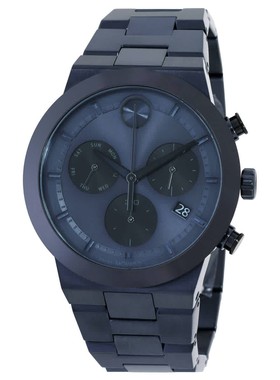 Movado摩凡陀Bold Fusion石英蓝色表盘男士手表3600859