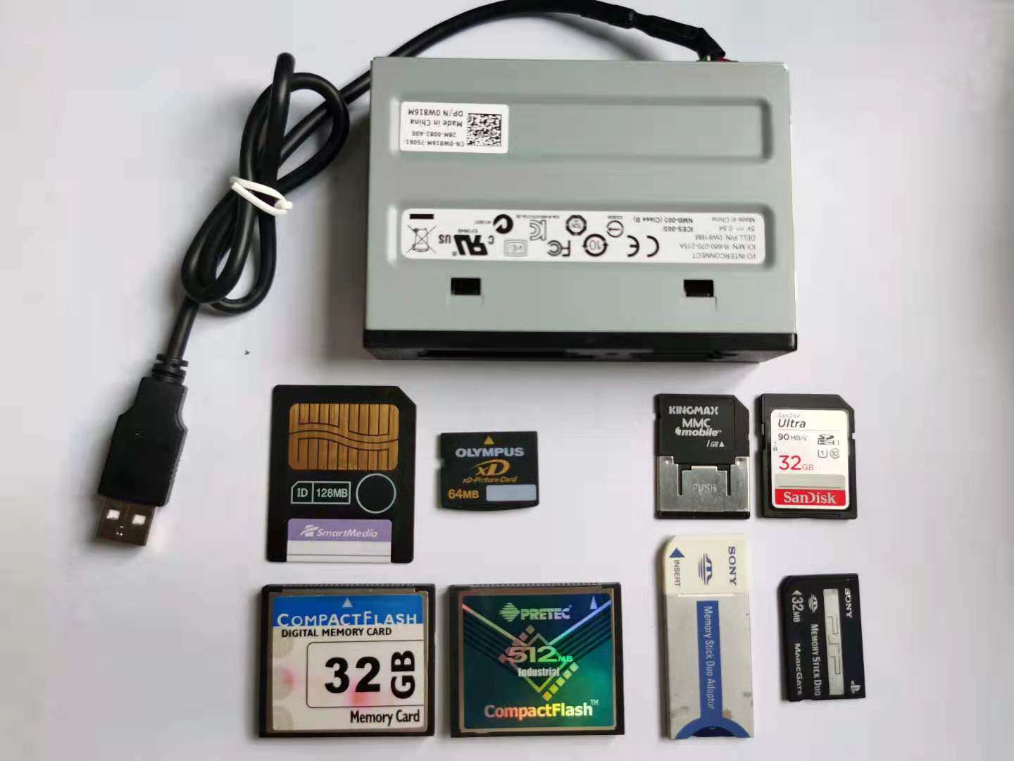 SMARTMEDIA 카드 리더기 SM 카드 ID 카드 USB2.0 고속 다기능 읽기 가능 CF SD MS XD 카드