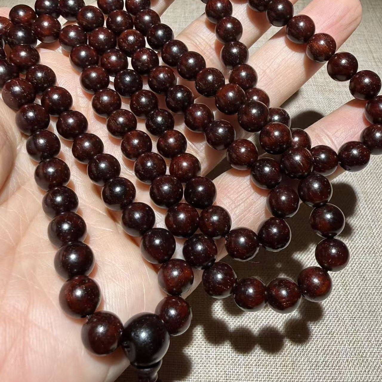 小叶紫檀佛老料 珠手串8MM108