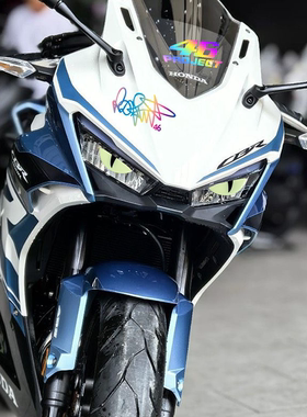 夜光猫眼适用本田CBR400R/500/650R摩托车头装饰拉花改装轮毂贴纸
