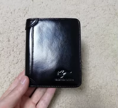 竖款纯牛皮多色可选男士钱包