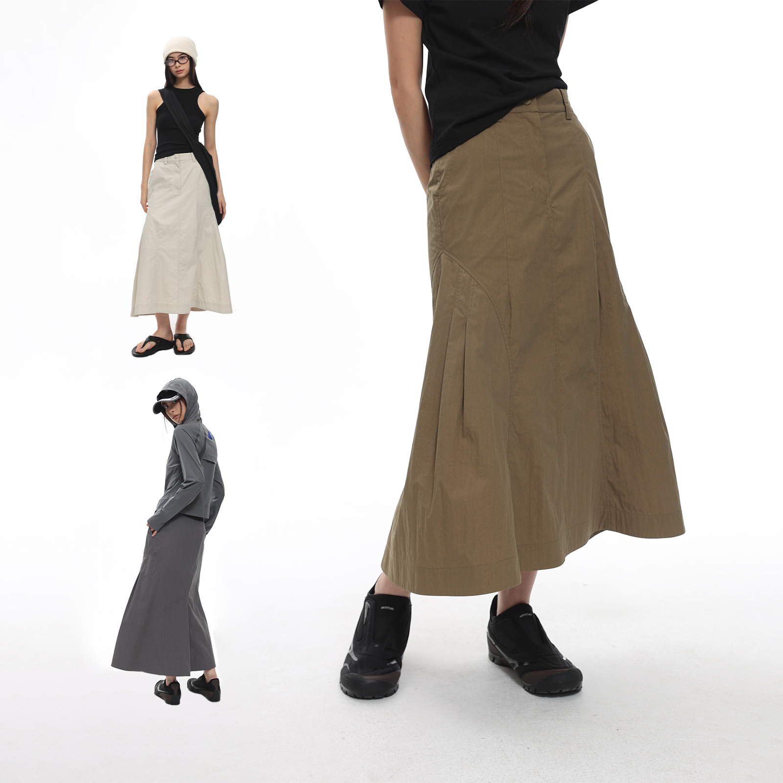 棕色ARCHBYROARINGWILD半裙