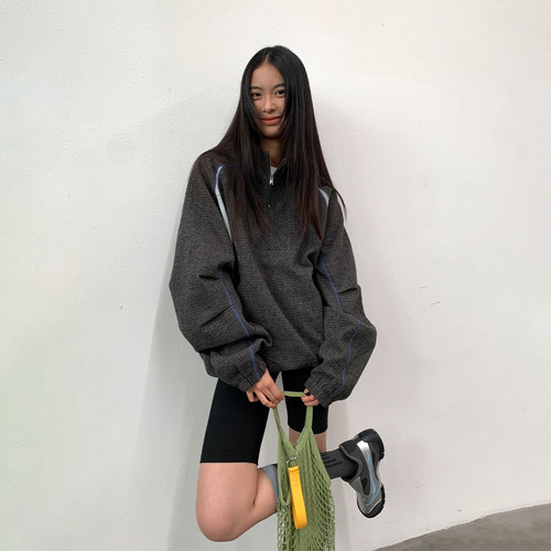 ROARINGWILD半拉链连帽夹克