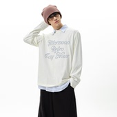 T恤男款 roaringwild 白色印花圆领打底衫 上衣长袖 arch咆哮野兽