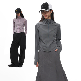 炭灰色拼接透气短款 arch 烟粉色 防晒服 咆哮野兽 roaringwild