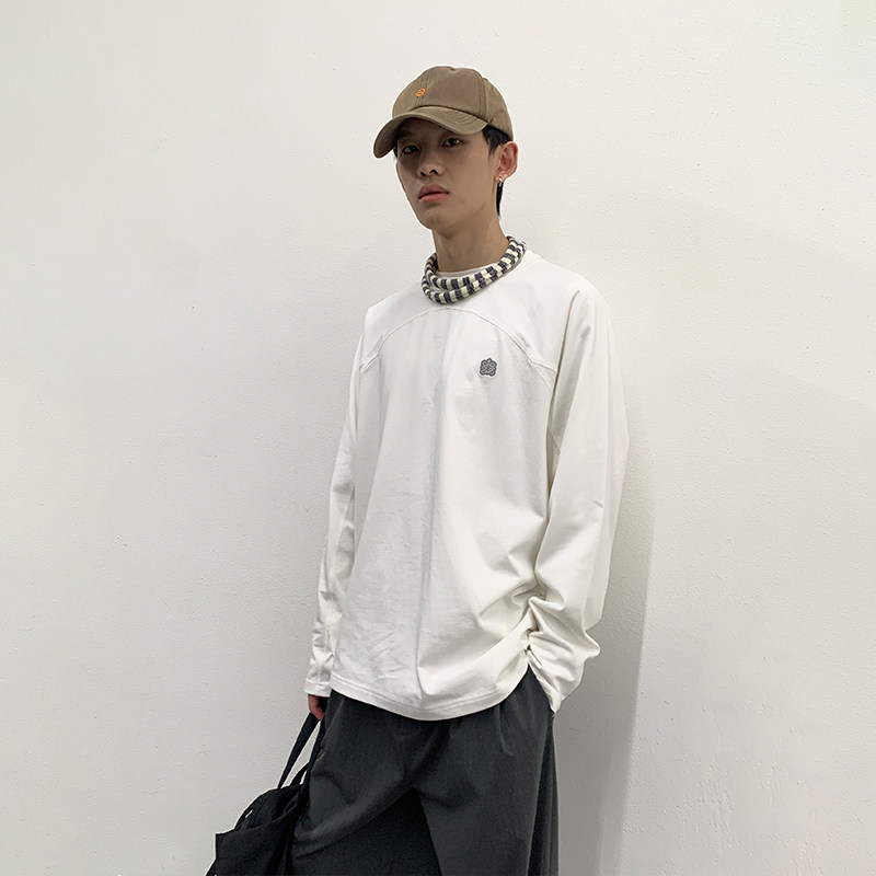 ROARINGWILD纯棉刺绣长袖T恤