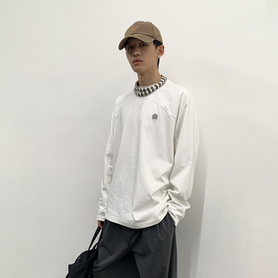 纯棉长袖 arch 圆领刺绣打底上衣男士 T恤 咆哮野兽 roaringwild