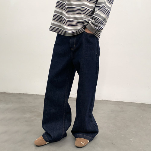 roaringwild a arch 咆哮野兽 原牛宽松巴黎扣男士百搭美式牛仔裤