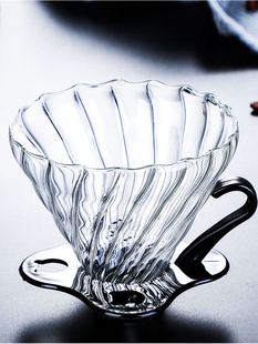 日韩风耐热直斜纹玻璃咖啡壶伴侣分享器具过滤用品小资器皿过滤器